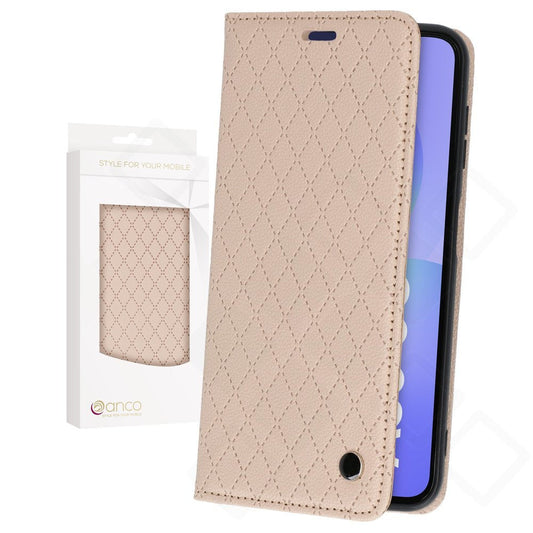 anco Bookcase Style Magnetic für Samsung Galaxy A36 5G in Beige