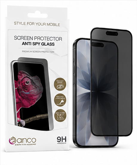 anco Privacy Panzerglas 9H für Apple iPhone 16 Pro iPhone 17 iPhone 17 Pro