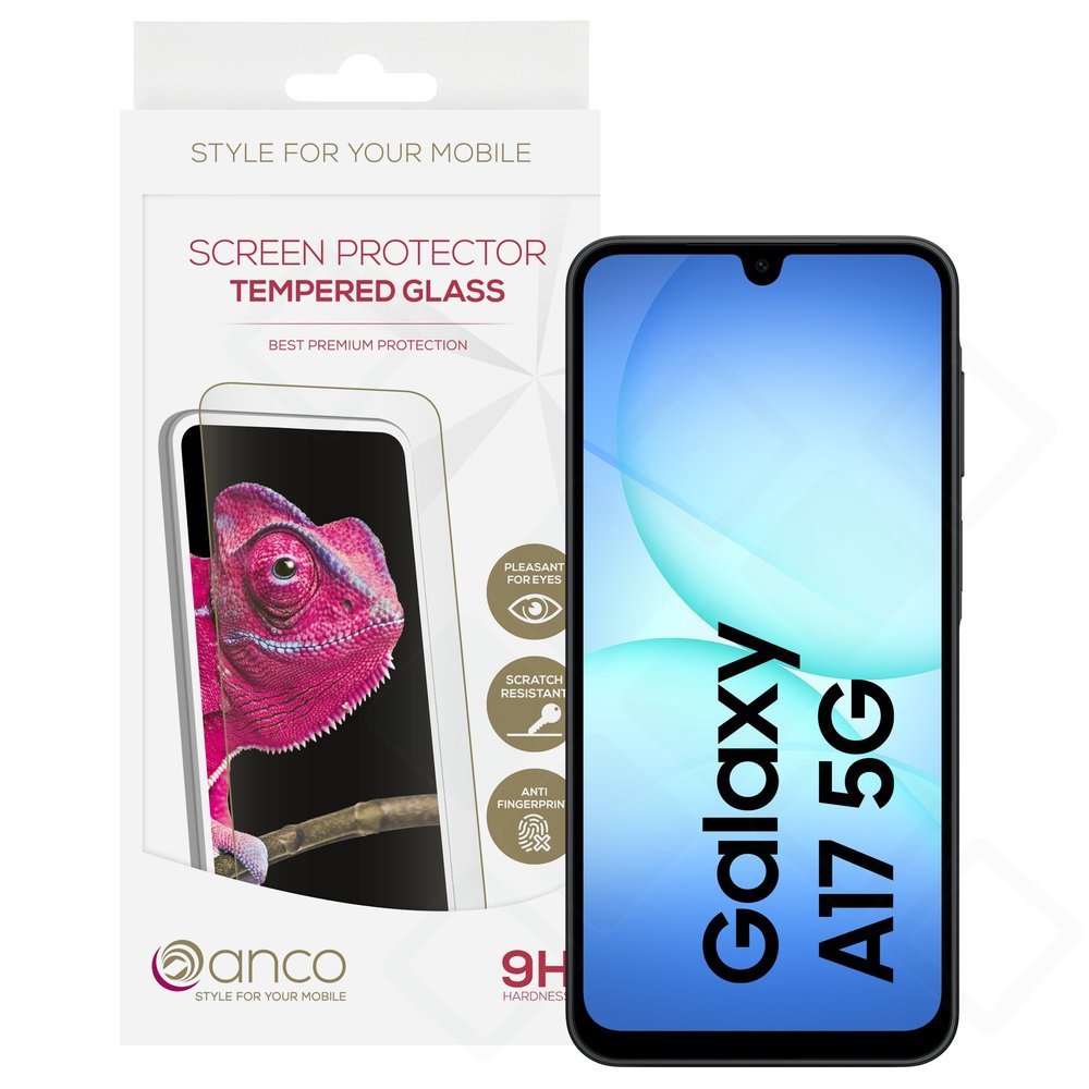 anco Tempered Glass Fullscreen für A175B, A176B Samsung Galaxy A17 4G, A17 5G, A18 4G, A18 5G - black