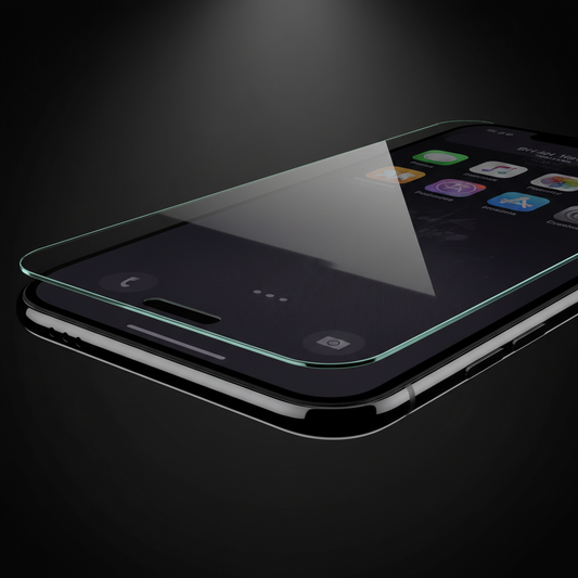 4smarts Second Glass Privacy iPhone 17e / 16e – Blickschutz-Effekt Detailaufnahme