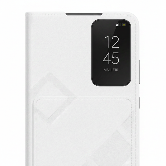 Samsung Smart View Wallet Cover – Sichtfenster & Kartenfach Detail