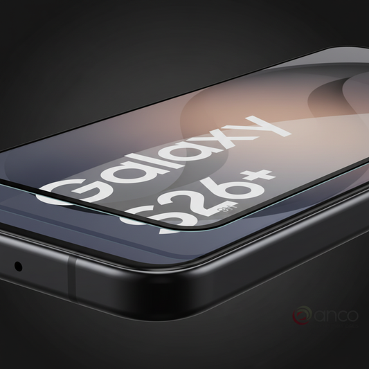 anco Tempered Glass Fullscreen S26+ - Detailbild Black Frame