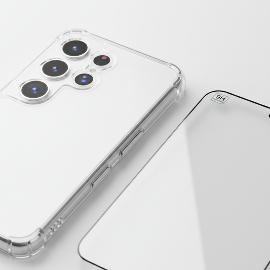 4smarts 360° Set S26 Ultra – Detailansicht Kameraausschnitt und Glasrand