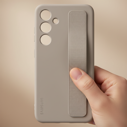 Samsung Standing Grip Case S24+ – Detailansicht Grip-Band mit Finger
