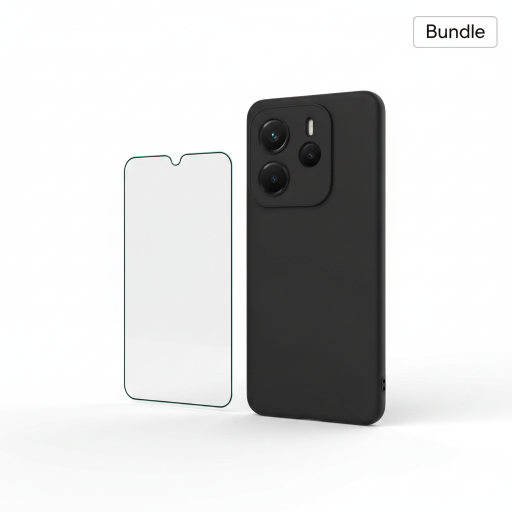 anco Dark Case Redmi Note 14 5G Bundle mit Panzerglas