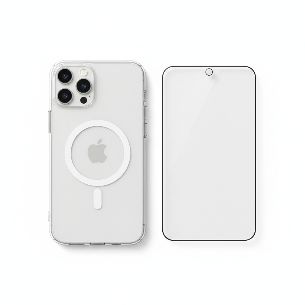 4smarts Hybrid Case Ibiza iPhone 16 – Bundle Flat Lay