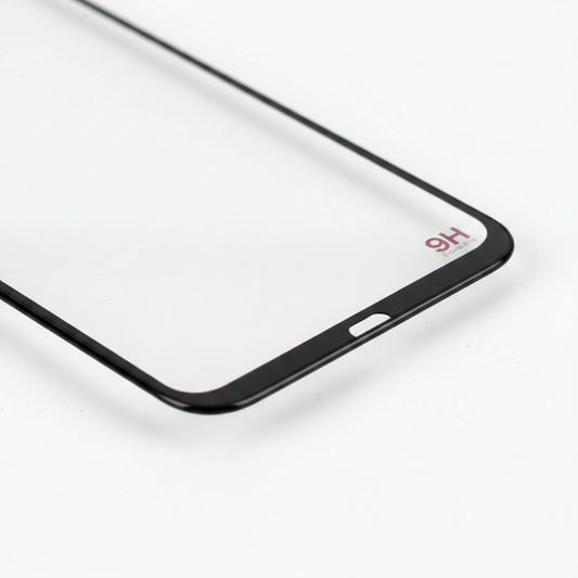 Detailansicht polierte Kante und Anti-Fingerprint Beschichtung anco Panzerglas Redmi Note 12