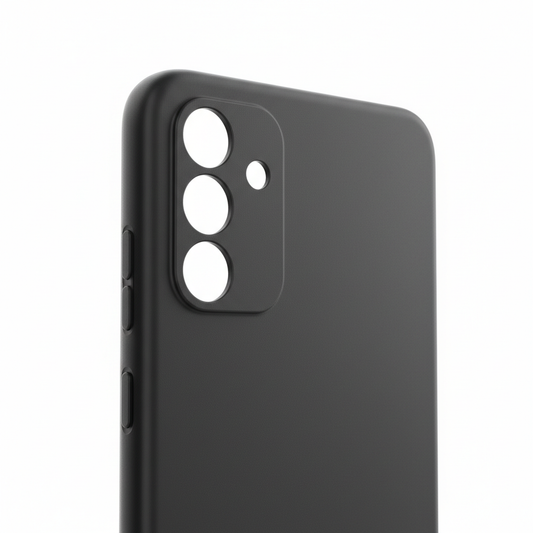 anco Dark Case Galaxy A26 5G – Detailansicht Kameraausschnitt und matte Textur