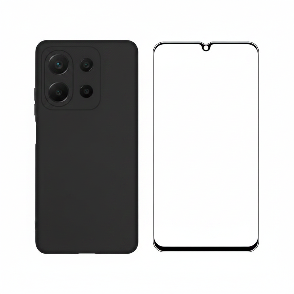 anco Dark Case Redmi Note 13 5G Bundle mit Panzerglas