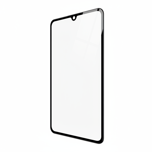 OKKES Magic 3D Panzerglas S25 Ultra – Schrägansicht Glasstärke schwarzer Rahmen