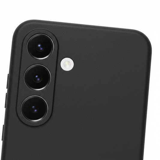 anco Dark Case Galaxy S25 – Detailansicht matte Textur Kameraausschnitt