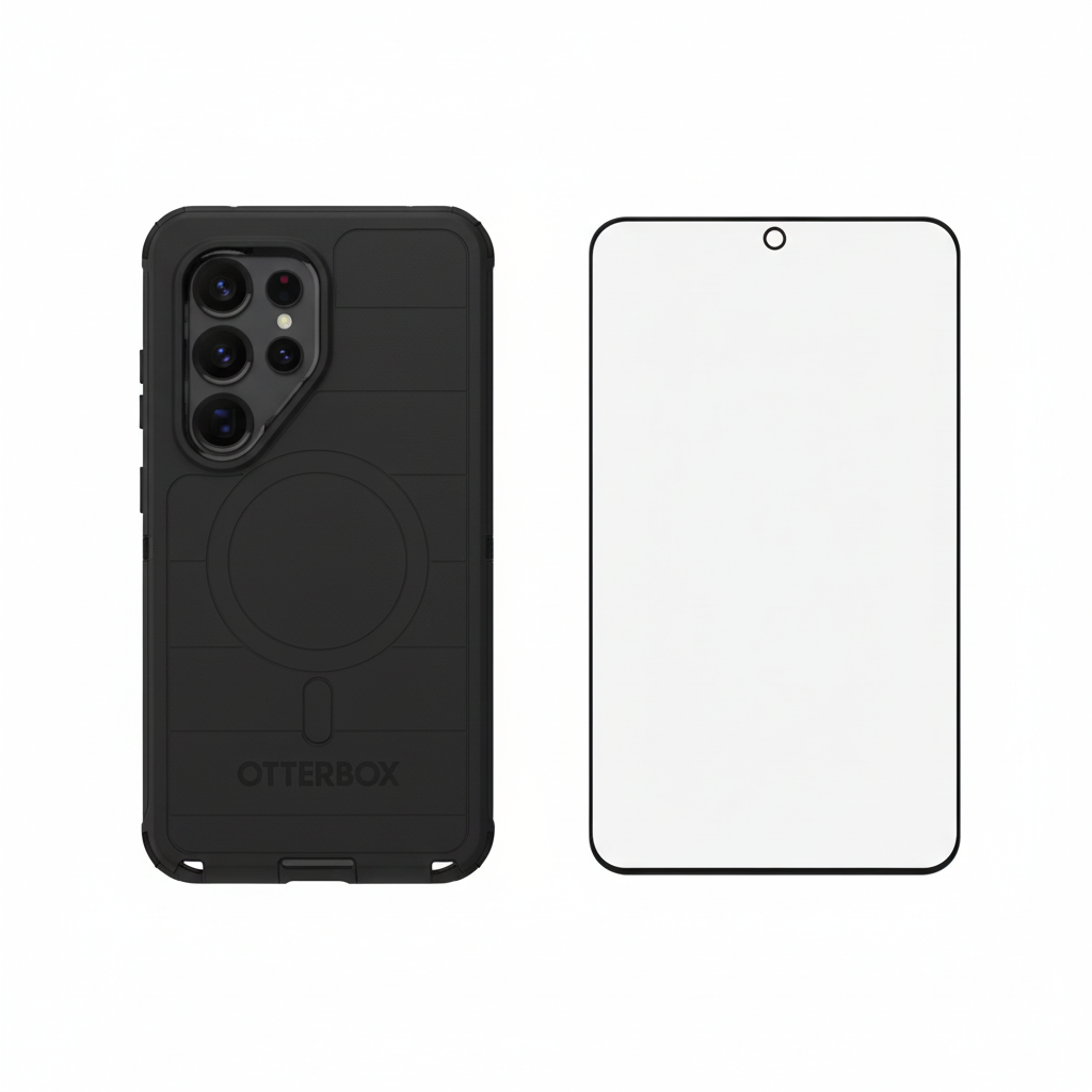 Google Pixel Hülle Defender schwarz MagSafe Bundle mit Panzerglas