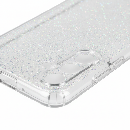 anco Shine Case A57 5G – Glitzerdetail & Tastenprägung