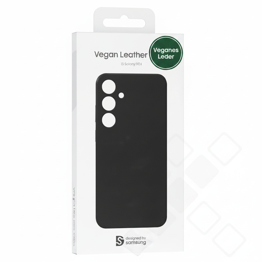 Vegan Leather Case – Badge „Veganes Leder"