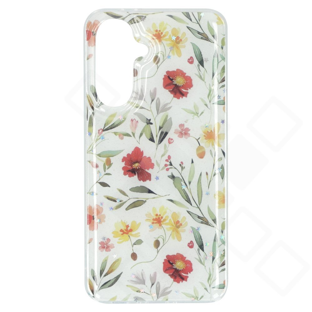 Weiße Flower Case Schutzhülle mit Blumenmuster für Samsung Galaxy A36 5G und A56 5G (Modelle A366B, A566B) - florale Handyhülle
