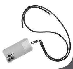 4smarts PhonoLace Handykette universal – 150cm Kordel & Karabiner, Schwarz