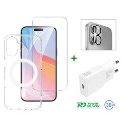 4smarts 3in1 Schutz Bundle für iPhone 16 – Hülle, Glas & 30W Ladegerät