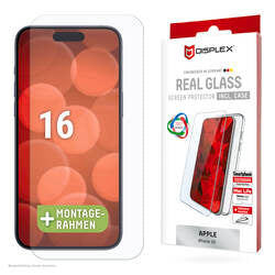 DISPLEX Real Glass + Case für Apple iPhone 16 – Schutz Bundle