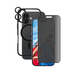 CARE 3-in-1 Privacy Schutz Bundle für iPhone 16 – Case + Glas + Kamera