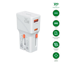 4smarts Weltreiseadapter Nomad Pocket 25W – Weiß