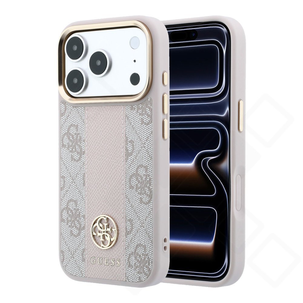 Guess 4G Stripe Round MagSafe Case für iPhone 17 Pro / 18 Pro