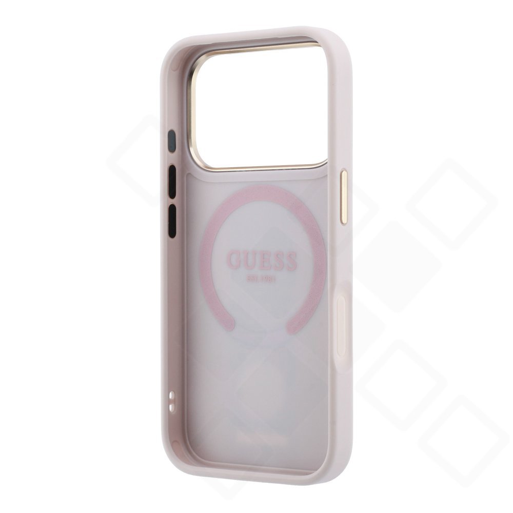 Guess 4G Stripe Round MagSafe Case für iPhone 17 Pro / 18 Pro