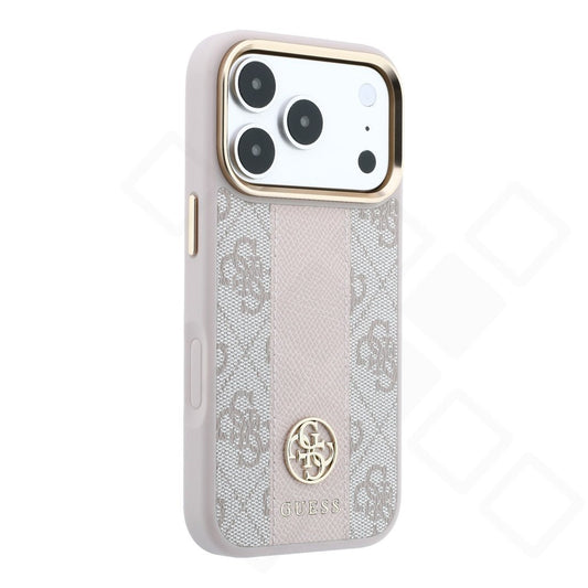 Guess 4G Stripe MagSafe Hülle – iPhone 17 / 18 Pro Max | Goldakzente