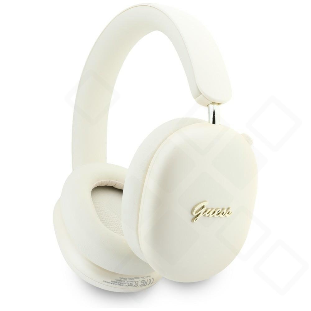 Original Guess Metallic Finish Gold Script Logo ENC Over-Ear Wireless Headphone – Bluetooth 5.4 Kopfhörer