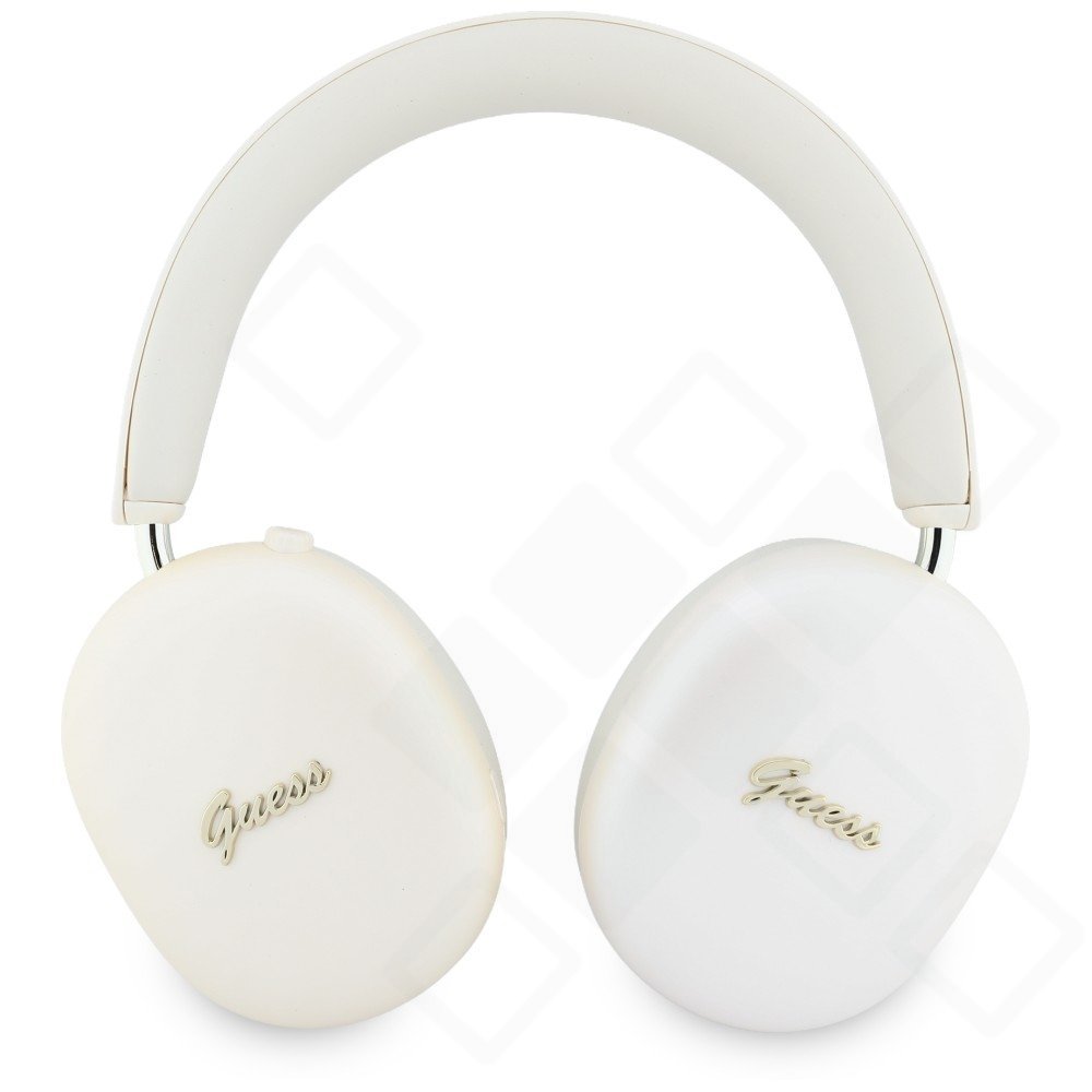 Original Guess Metallic Finish Gold Script Logo ENC Over-Ear Wireless Headphone – Bluetooth 5.4 Kopfhörer