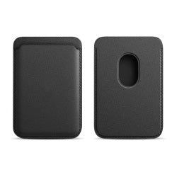 Leather Wallet MagSafe kompatibel für Apple iPhone 12–17 – Schwarz