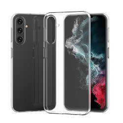 OKKES AIR Case Galaxy S24 – Ultradünne Transparent Hülle 0,3 mm TPU