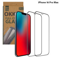 okkes 2in1 Panzerglas Fullcover für iPhone 16 Pro Max – 2er Set