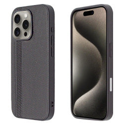 OKKES Carbon Case für Apple iPhone 16 Pro – Carbon Look Hülle Schwarz