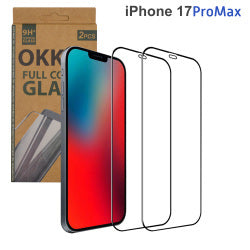 OKKES 2in1 Fullcover 3D Panzerglas für Apple iPhone 17 Pro Max – 2er Set