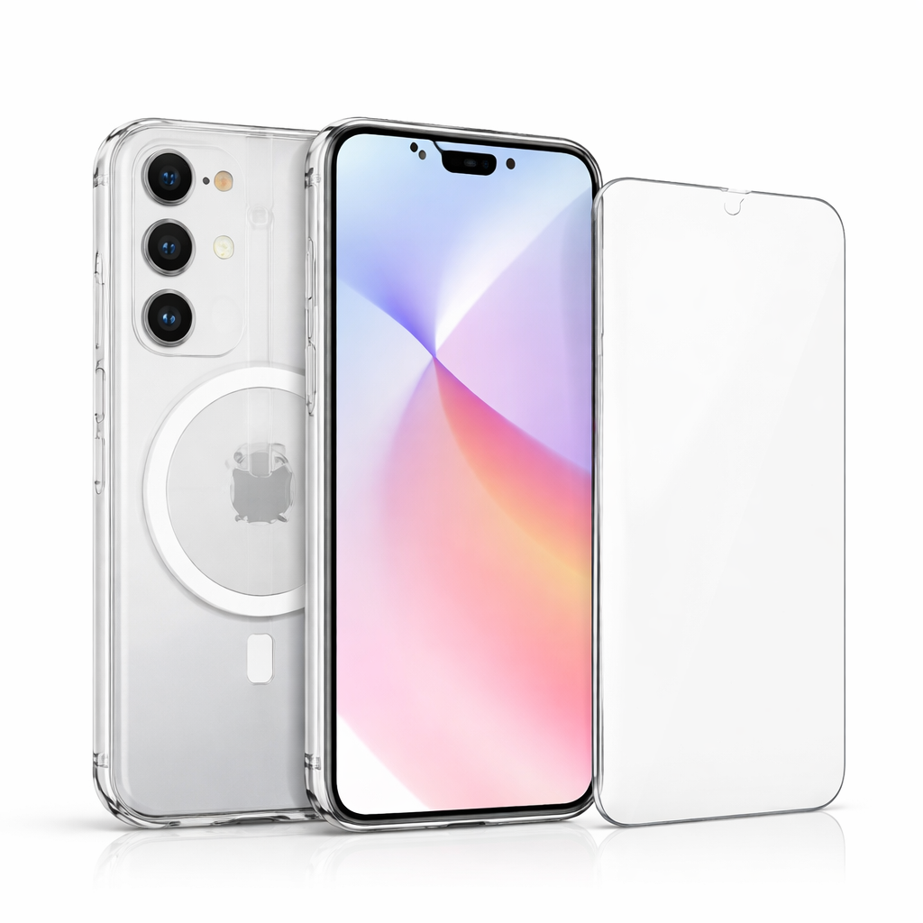 4smarts 360° Protection Set für Samsung Galaxy S26+ mit transparenter Schutzhülle und 9H-Panzerglas
