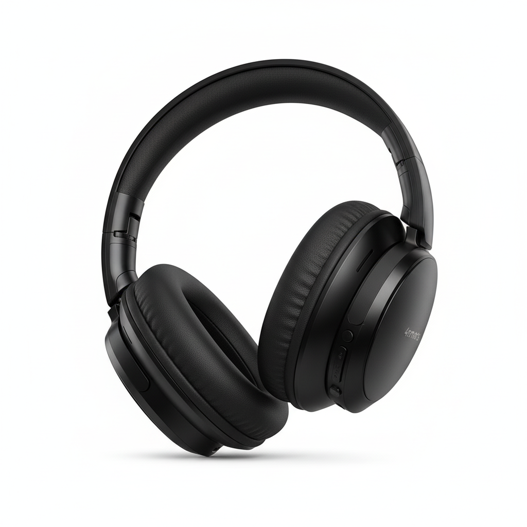 4smarts SkyBuds Wave Bluetooth Over-Ear Kopfhörer in Schwarz mit faltbarem Design