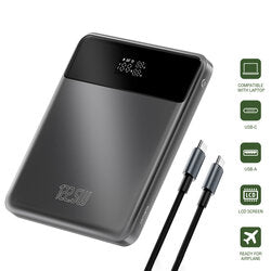 4smarts Powerbank Enterprise Slim 20000 mAh 122,5W mit USB-C Power Delivery und LCD-Display