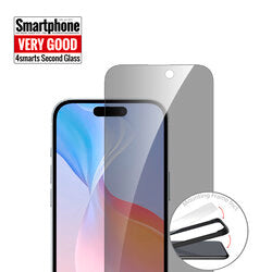4smarts Second Glass Privacy 9H Panzerglas mit Blickschutz für Apple iPhone 16