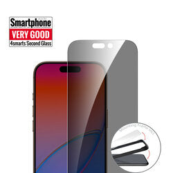 4smarts Second Glass Privacy 9H Schutzglas mit Blickschutz für Apple iPhone 17 inklusive Montagerahmen