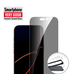 4smarts Second Glass Privacy 9H Panzerglas mit Blickschutz und Montagerahmen für Apple iPhone 17 Pro