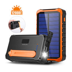 4smarts Solar Powerbank Prepper 12000 mAh mit Solarpanel, Handkurbel und USB-C