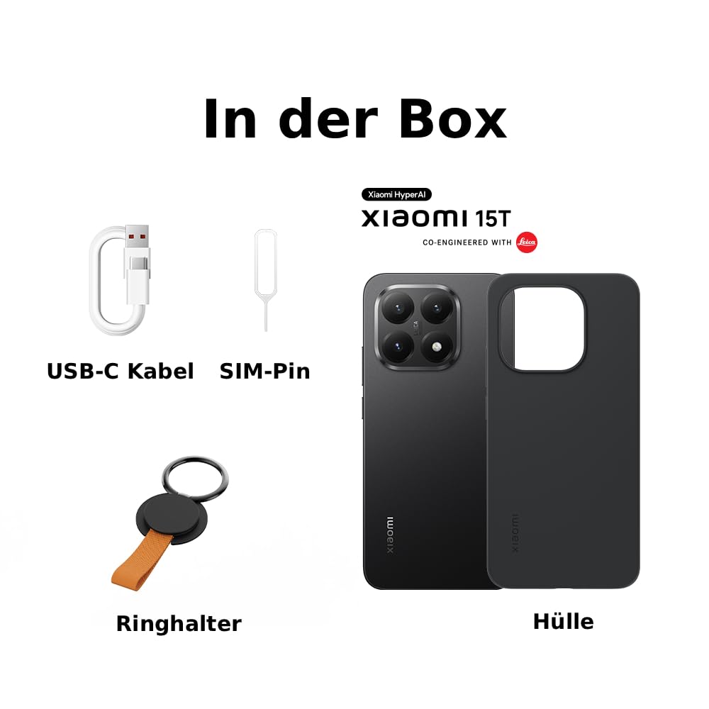 XIAOMI 15T Pro 12+512GB, Unlocked, 6,83" 144Hz, Dimensity 9400+, 50MP Leica 5X Teleobjektiv, 5500mAh, Titan, 2J Garantie