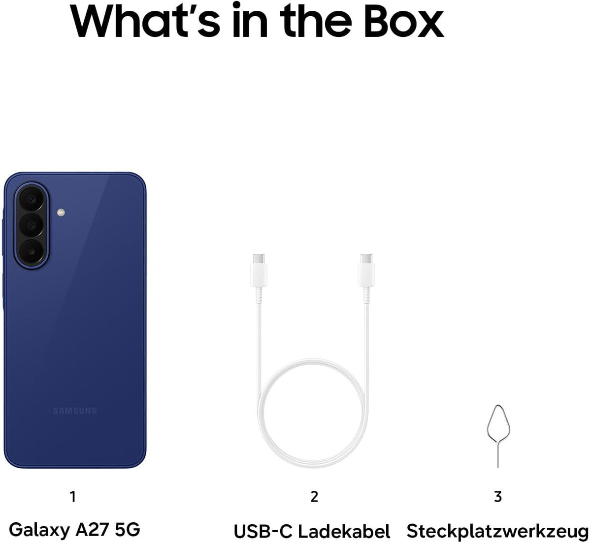 Samsung Galaxy A27 5G Smartphone mit KI-Funktionen, Handy, Blue, 128 GB
