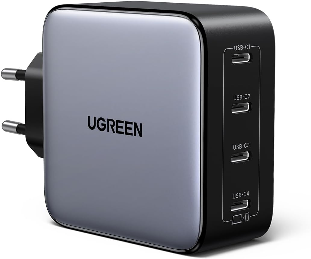UGREEN Nexode 100W USB C Ladegerät, 4 Ports, GaN Netzteil, Laptop Charger