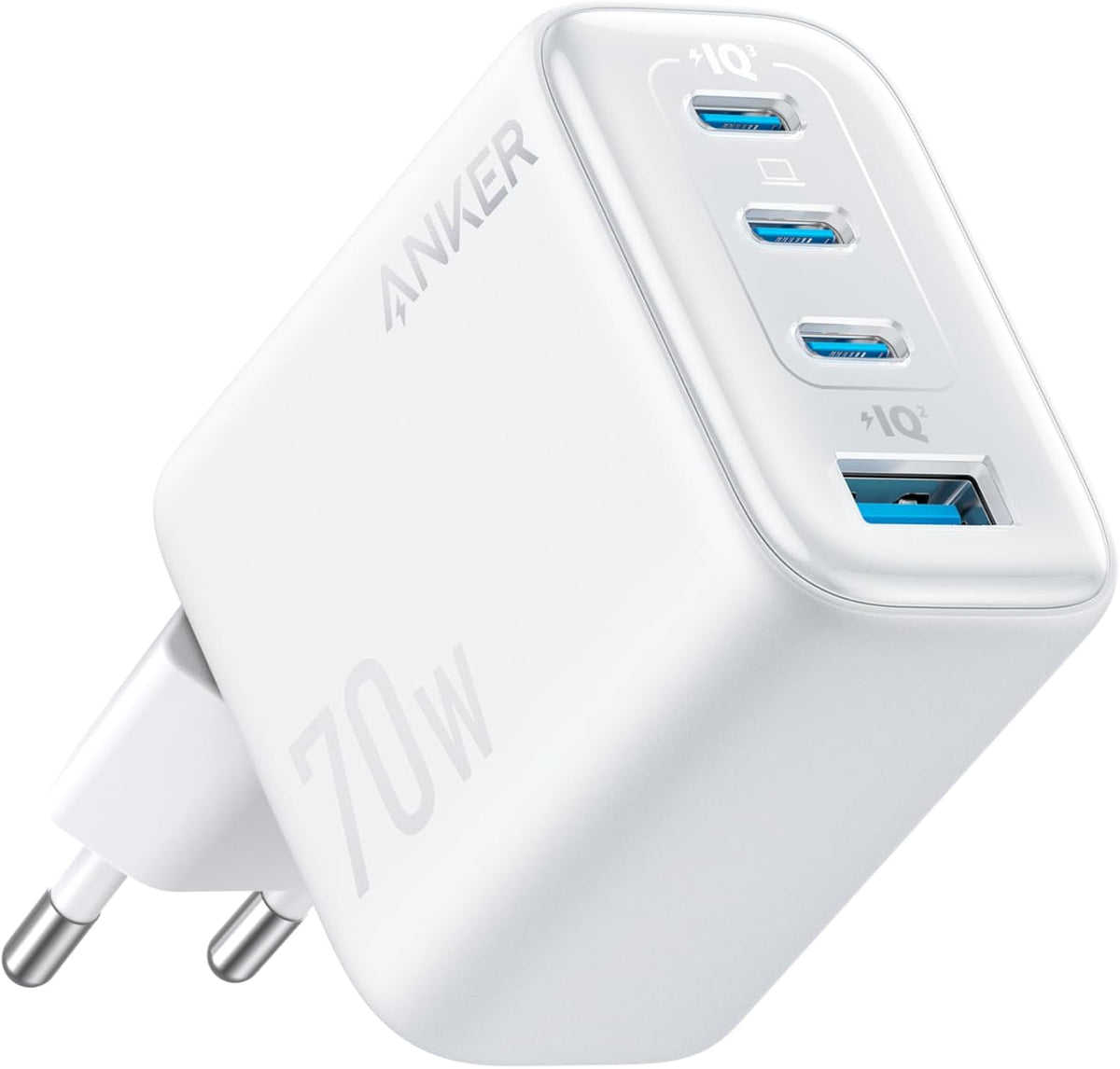 Anker Zolo 70W USB C Ladegerät, 4-Port-Netzteil mit ultraschnellen 70W
