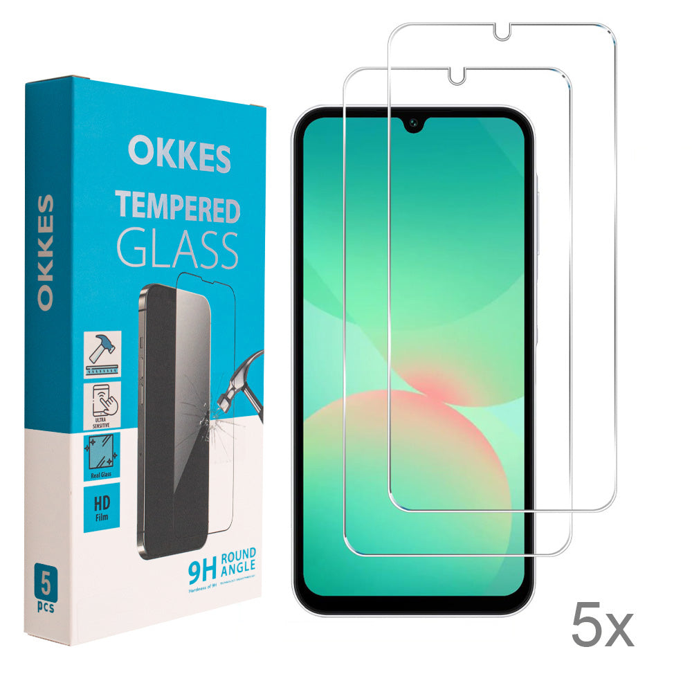 5er Set okkes Tempered Glass für Samsung Galaxy A17 5G