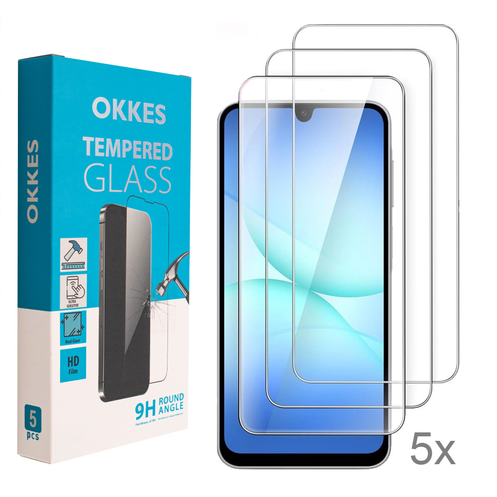 5er Set okkes ® Tempered Glass für Samsung Galaxy A27 5G