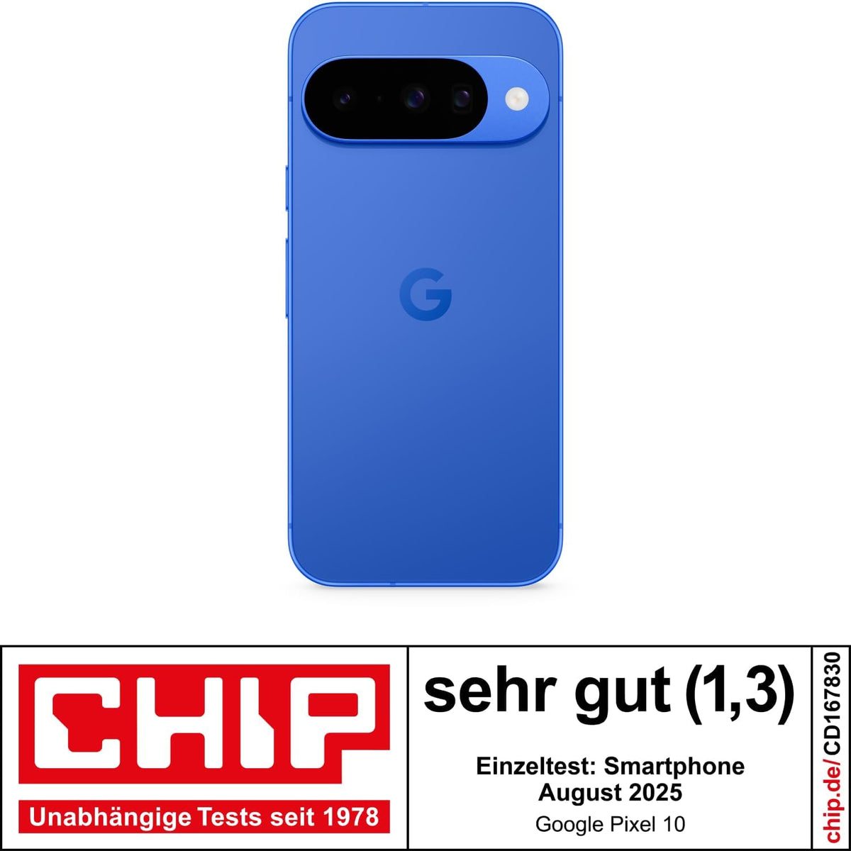 Google Pixel 10 – Android-Smartphone ohne SIM-Lock, mit Gemini, innovativer Dreifach-Rückkamera, mehr als 24 Stunden Akkulaufzeit und 6,3 Zoll großem Actua-Display – Obsidian, 128GB