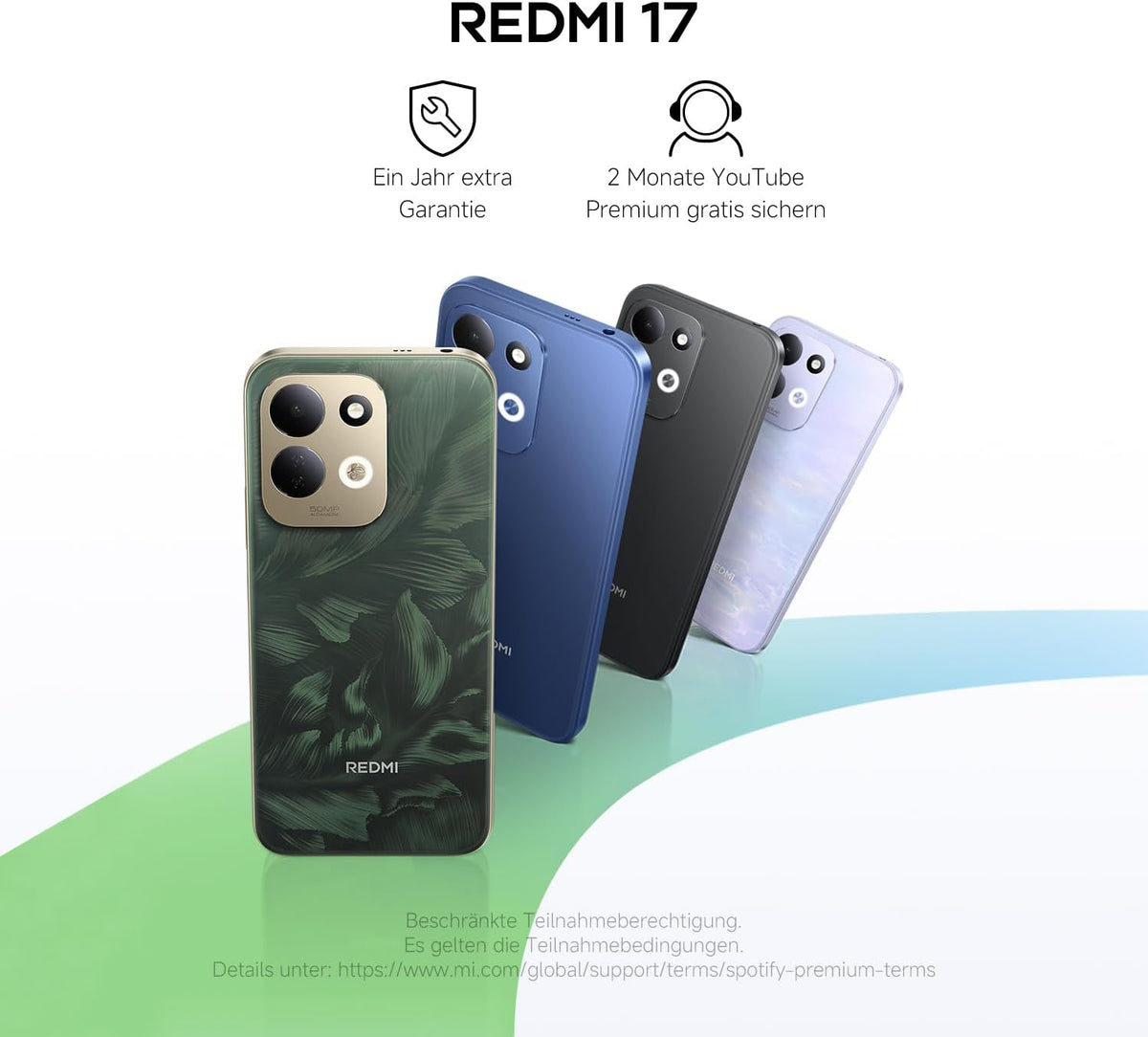 XIAOMI REDMI 17, Smartphone 4+128 GB, Grün, 7500mAh Akku, 45W Laden