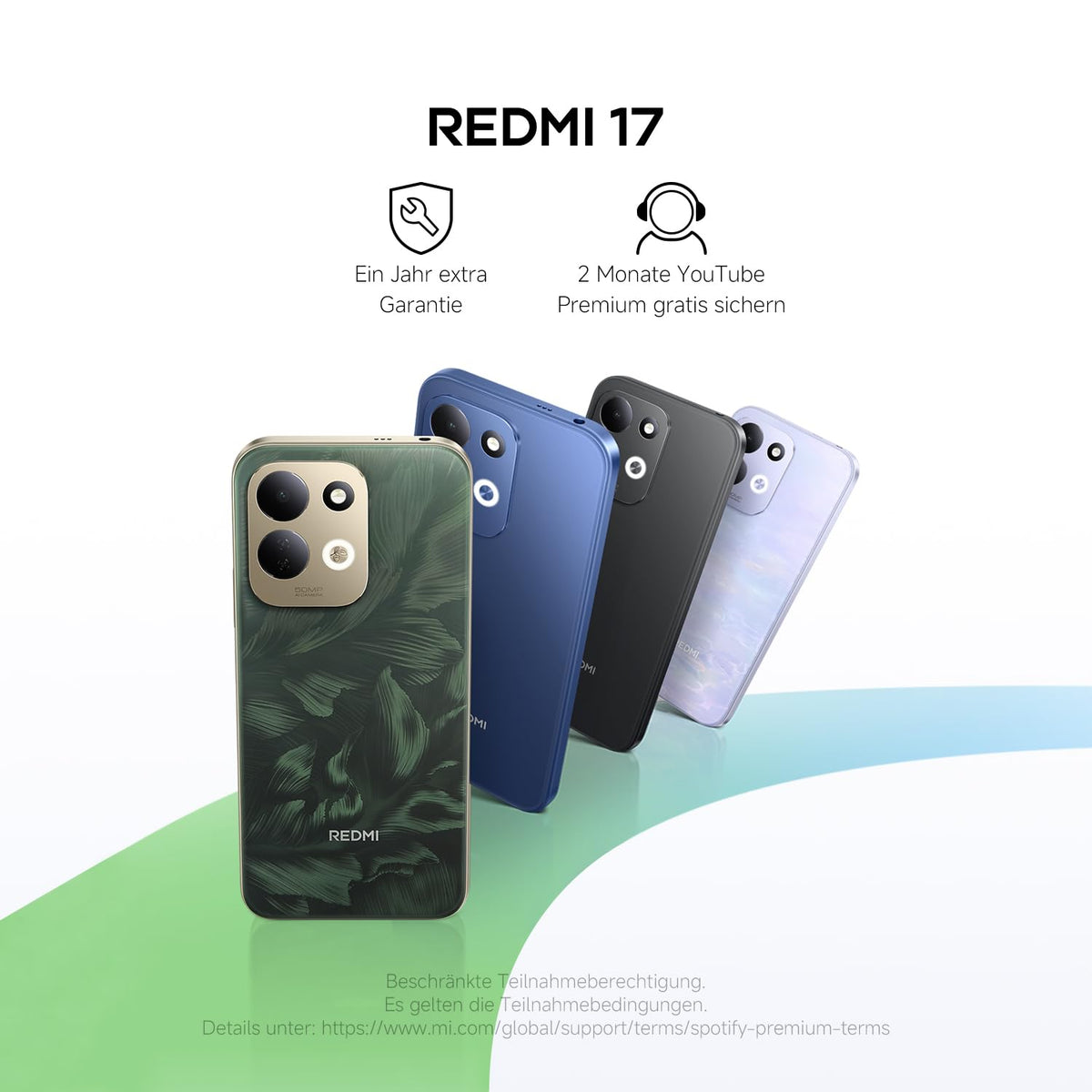 XIAOMI REDMI 17, Smartphone 4+128 GB, Grün, 7500mAh Akku, 45W Laden